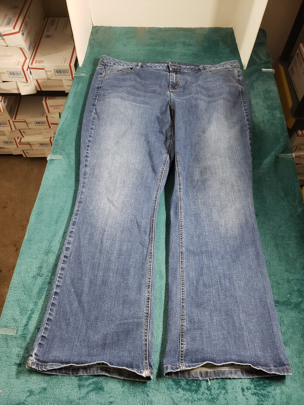 Lane Bryant Jeans Size 22 Women Blue Stretch Pants Ladies Mid Rise Bootcut